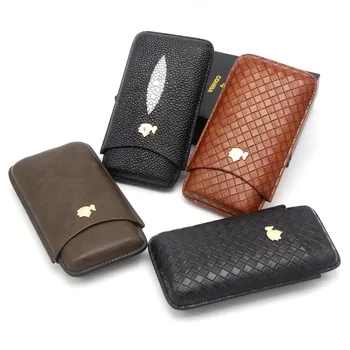 COHIBA Cigar Case 3 Tube Humidor Box Woven Pattern Portable Cigar Accessories Travel Cigar Box With Gift Box
COHIBA Cigar Case 3 Tube Humidor Box Woven Pattern Portable Cigar Accessories Travel Cigar Box With Gift Box