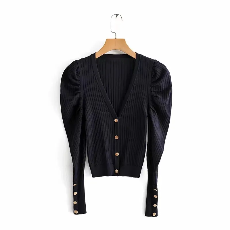 Fall Women Navy Blue Knitted Cardigans V-Neck Vintage Puff Sleeve Sweater Single Breasted Cardigans
Fall Women Navy Blue Knitted Cardigans V-Neck Vintage Puff Sleeve Sweater Single Breasted Cardigans