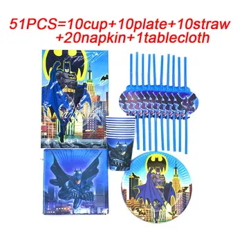 Cartoon Superhero Batman Party Supplies Cups Plates Napkins Disposable Tableware Sets Birthday Party Plastic Straws Party Decor
Cartoon Superhero Batman Party Supplies Cups Plates Napkins Disposable Tableware Sets Birthday Party Plastic Straws Party Decor