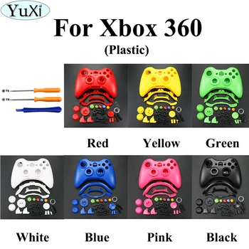 YuXi 1Set Controller Housing Shell Set Plastic Faceplates Buttons Kit For Xbox 360 Wired Gamepads with screwdriver Tool 
YuXi 1Set Controller Housing Shell Set Plastic Faceplates Buttons Kit For Xbox 360 Wired Gamepads with screwdriver Tool