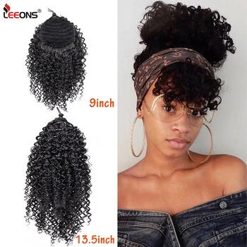Leeons 9" Afro Puff Ponytail Hair Extensions Short 5 Colors Synthetic Afro Drawstring Ponytail With Clips In Afro Kinky Ponytail
Leeons 9" Afro Puff Ponytail Hair Extensions Short 5 Colors Synthetic Afro Drawstring Ponytail With Clips In Afro Kinky Ponytail