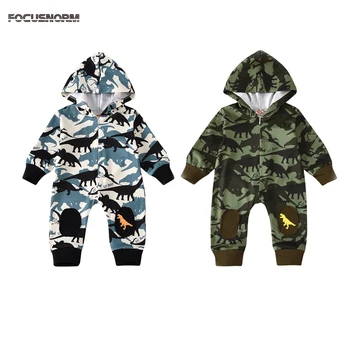 FOCUSNORM Baby Boys Rompers Camouflage Dinosaur Print Long Sleeve Zipper Spring Autumn Fashion Casual Wild Hooded Romper
FOCUSNORM Baby Boys Rompers Camouflage Dinosaur Print Long Sleeve Zipper Spring Autumn Fashion Casual Wild Hooded Romper