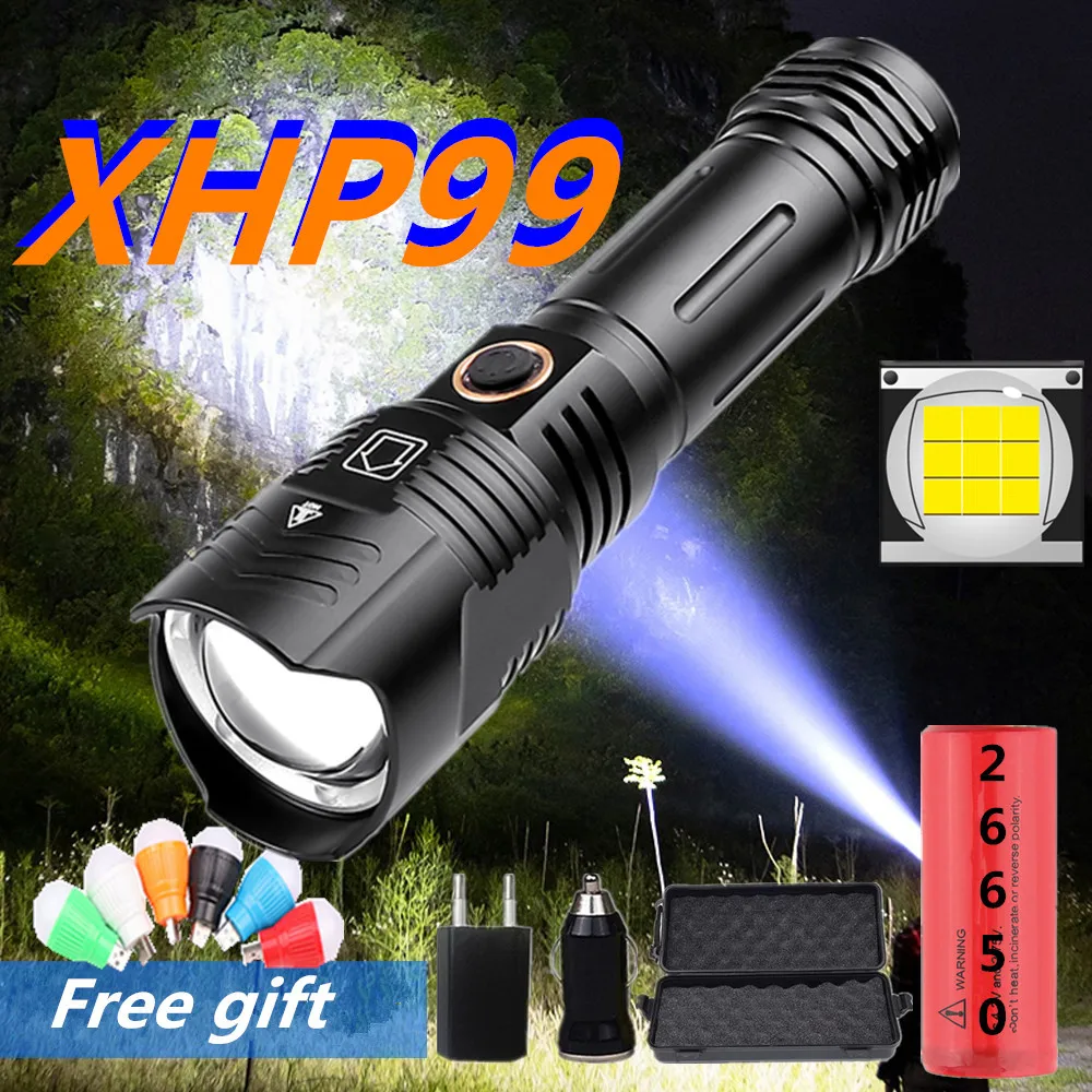 Super XHP99 Most Powerful LED Flashlight USB Rechargeable LED Torch XHP90 Tactical Flashlight XHP70 Hand Lamp 26650 Flash Light
Super XHP99 Most Powerful LED Flashlight USB Rechargeable LED Torch XHP90 Tactical Flashlight XHP70 Hand Lamp 26650 Flash Light