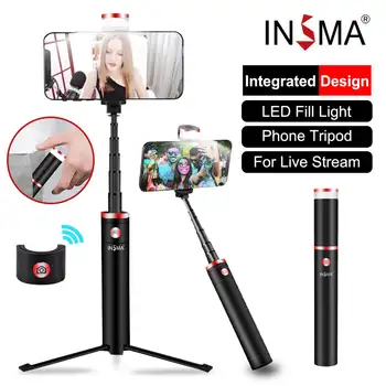 INSMA Bluetooth Selfie Stick Live broadcast Portable Handheld Smart Phone Camera Tripod with Wireless Remote For iPhone Android
INSMA Bluetooth Selfie Stick Live broadcast Portable Handheld Smart Phone Camera Tripod with Wireless Remote For iPhone Android