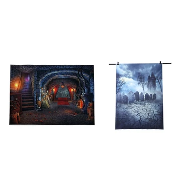 1Pcs Vinyl Photography Backdrops Horror Castle, Dry Ground, Tree, Stone for Halloween 2.1x1.5M(7x5Ft) & 1Pcs Halloween Thin Viny
1Pcs Vinyl Photography Backdrops Horror Castle, Dry Ground, Tree, Stone for Halloween 2.1x1.5M(7x5Ft) & 1Pcs Halloween Thin Viny