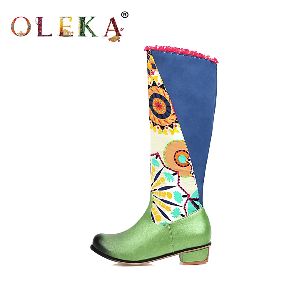 OLEKA Knee-High Winter boots Square heel Flower Round Toe boots for women Ethnic Style Western New Shoes 2020 AS243
OLEKA Knee-High Winter boots Square heel Flower Round Toe boots for women Ethnic Style Western New Shoes 2020 AS243