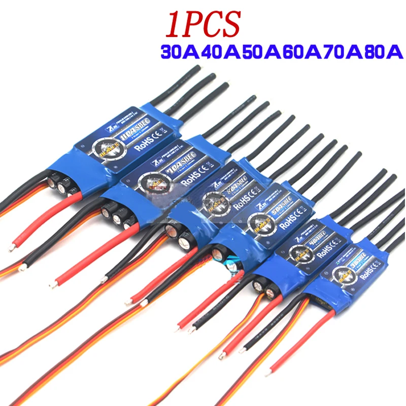 1 шт. ZTW 30A 40A 50A 60A 70A 80A ROV ESC с BEC 5 В/2A В/5A 2-6S Lipo части для RC Micro Drone Fixed Wing подводный робот