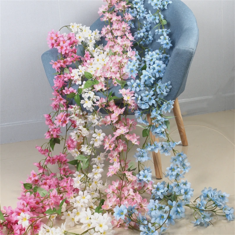 2.3m Wisteria Artificial Cherry Blossom Vine Hanging Flowers Ivy Flower Garland Rattan Wedding Home Decor Flower Wall
2.3m Wisteria Artificial Cherry Blossom Vine Hanging Flowers Ivy Flower Garland Rattan Wedding Home Decor Flower Wall