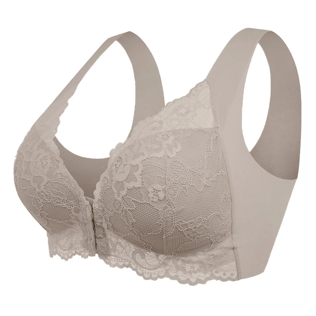 Women's Adjustable Sports Bra Front Closure Extra-Elastic Breathable Lace Trim Bra Nylon Seamless Solid Bras Sujetador Invisible
Women's Adjustable Sports Bra Front Closure Extra-Elastic Breathable Lace Trim Bra Nylon Seamless Solid Bras Sujetador Invisible