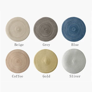 Homedecor Round Weaving Placemat Dining Table Pad, Heat Resistant Kitchen Anti-skid Table Mat Placemats for Kitchen Table 
Homedecor Round Weaving Placemat Dining Table Pad, Heat Resistant Kitchen Anti-skid Table Mat Placemats for Kitchen Table