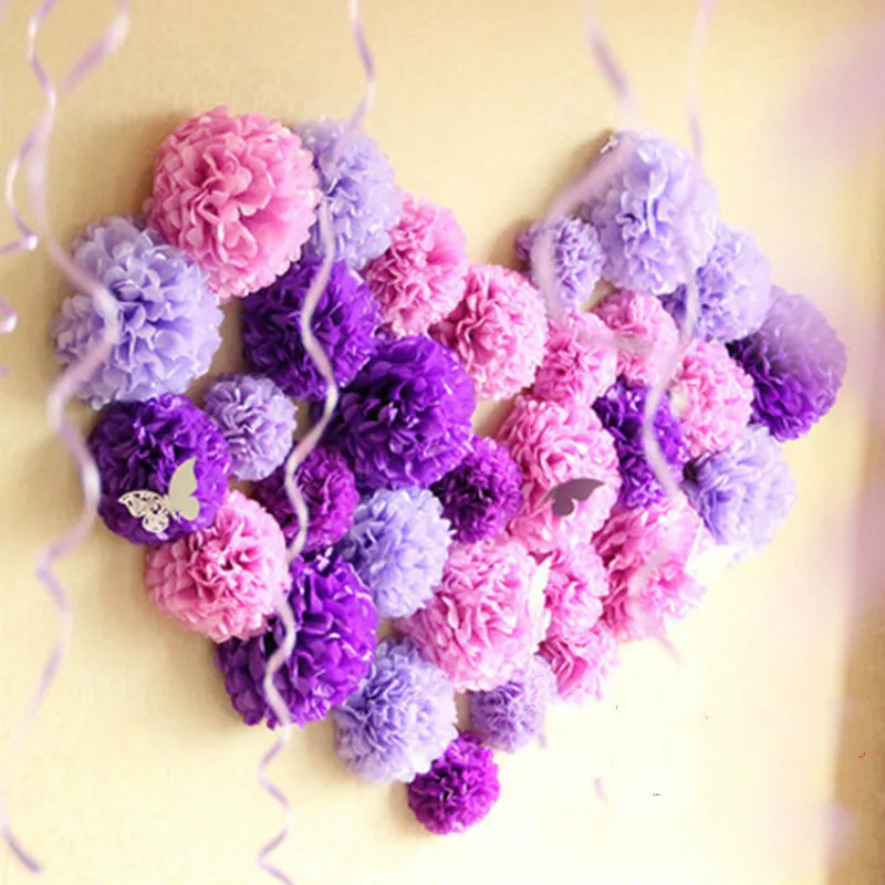 30 шт. бумага Pom Poms Diy бумажный цветочный шар для свадьбы декоративные вечерние