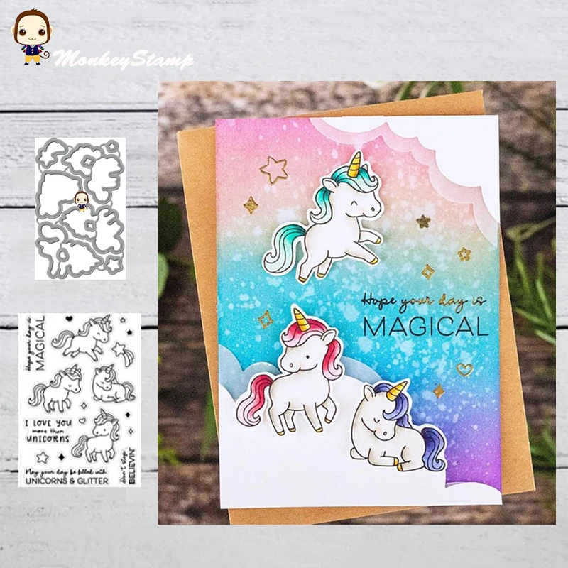 MonkeyStamp Unicorn Metal Cutting Dies and Stamps for DIY Scrapbooking photo album Decorative Embossing DIY Paper Cards
MonkeyStamp Unicorn Metal Cutting Dies and Stamps for DIY Scrapbooking photo album Decorative Embossing DIY Paper Cards