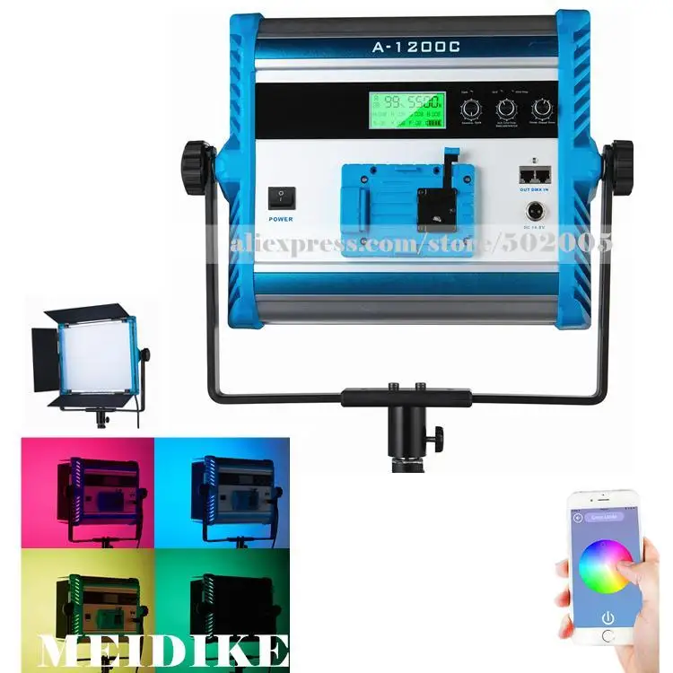 A1200C APP Control RGB LED Lamp 4 colors Photography Pro Soft Light Panel Barndoors/DMX Compatible Photo Studio Video Film Lamp
A1200C APP Control RGB LED Lamp 4 colors Photography Pro Soft Light Panel Barndoors/DMX Compatible Photo Studio Video Film Lamp