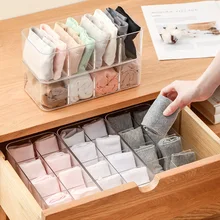 

Home dormitory underwear storage box pantyhose compartment closet drawer type dust-proof and moisture-proof storage box