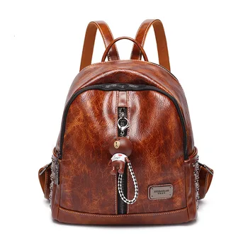 Kajie Brand 2019 Vintage Wax Oil Leather Woman Travel Fashion Backpack Female For Girls School Women Bagpack Rugzak Sack
Kajie Brand 2019 Vintage Wax Oil Leather Woman Travel Fashion Backpack Female For Girls School Women Bagpack Rugzak Sack
