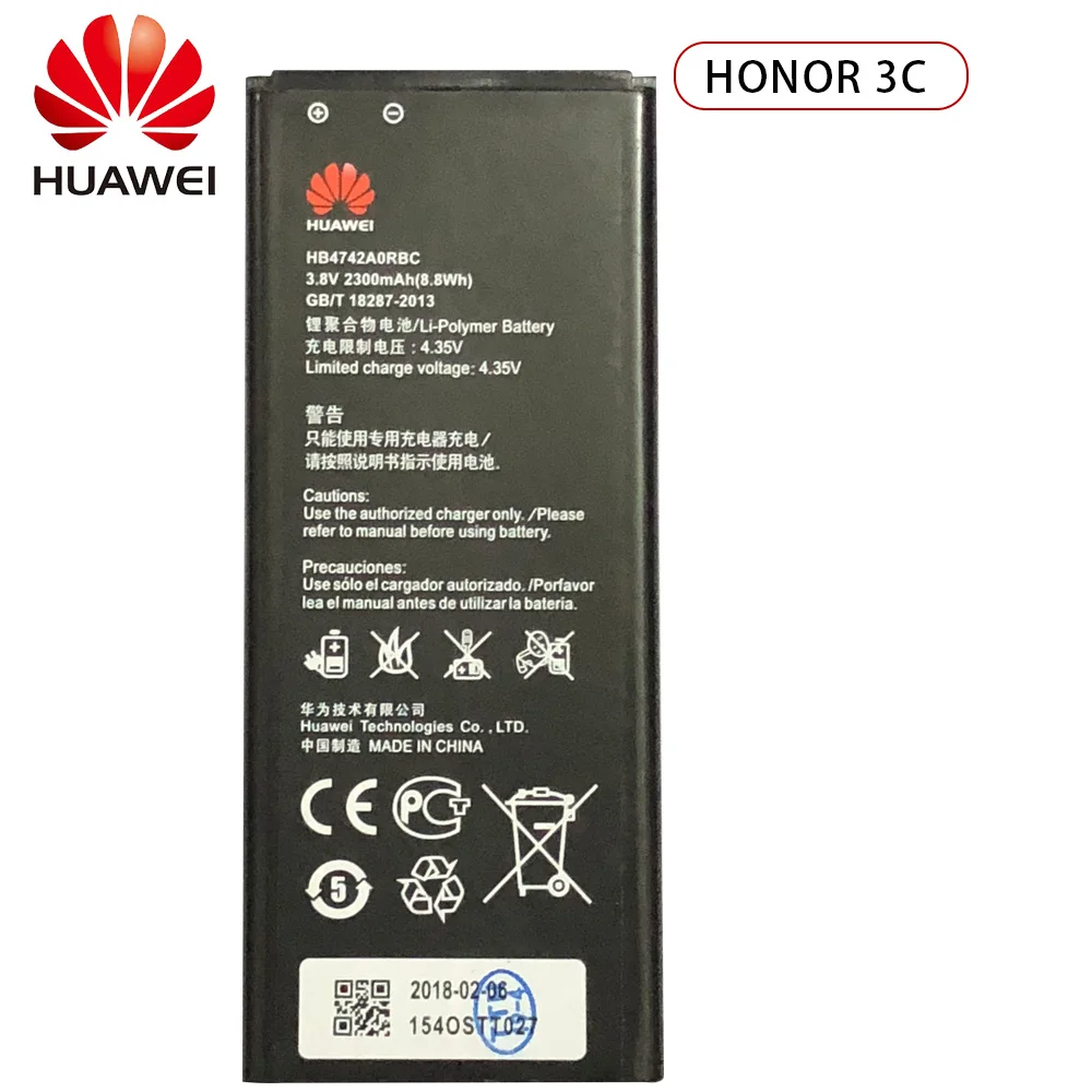 Original Battery HB4742A0RBC For Huawei Honor 3C G630 G730 G740 H30-T00 H30-T10 H30-U10 H30 Battery High Capacity 2300mAh
Original Battery HB4742A0RBC For Huawei Honor 3C G630 G730 G740 H30-T00 H30-T10 H30-U10 H30 Battery High Capacity 2300mAh