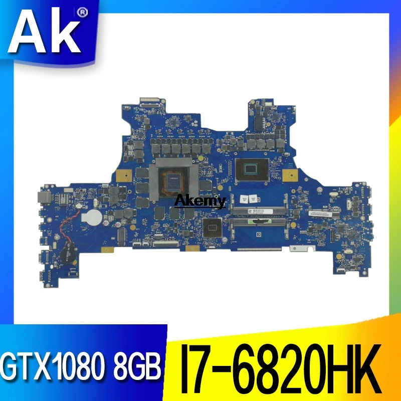 Фото G701VI материнская плата для For Asus ROG ноутбука G701 G701VI6820 CPU:I7-6820HK GTX1080 8 Гб DDR4 100% ТЕСТ ОК |