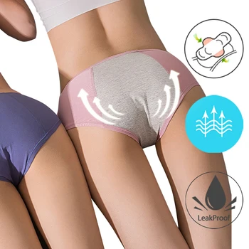 Women Menstrual Panties Leak Proof Physiological Period Underwear Waterproof Briefs Mid-Waist Underpants Female Intimates #F
Women Menstrual Panties Leak Proof Physiological Period Underwear Waterproof Briefs Mid-Waist Underpants Female Intimates #F
