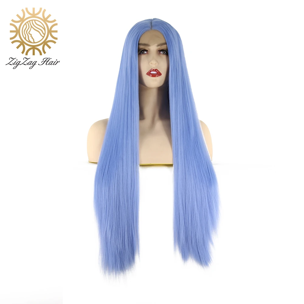 ZigZag Sky Blue Color Synthetic Lace Front Wig for Women Middle Part Long Glueless Straight Cosplay Heat Resistant Fiber Hair
ZigZag Sky Blue Color Synthetic Lace Front Wig for Women Middle Part Long Glueless Straight Cosplay Heat Resistant Fiber Hair