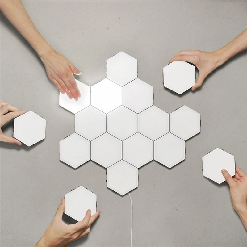 Diy Wall Lamp Quantum Lamp LED Hexagonal Lamps Sensor Modular Light Night Magnetic Hexagons Creative Decoration Wall Lampara
Diy Wall Lamp Quantum Lamp LED Hexagonal Lamps Sensor Modular Light Night Magnetic Hexagons Creative Decoration Wall Lampara