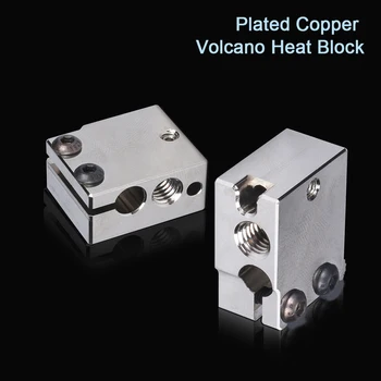 High Temperature Plated Copper Volcano Heat Block For PT100 Hotend 3D Printer BMG Extruder Titan E3d J-head Heater Heated Block
High Temperature Plated Copper Volcano Heat Block For PT100 Hotend 3D Printer BMG Extruder Titan E3d J-head Heater Heated Block
