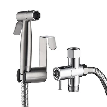 Stainless Steel Handheld Hygienic Shower Portable Bidet Sprayer Gun Toilet Seat Bidet Home Hand Held Spray Toilet Bidet Tap
Stainless Steel Handheld Hygienic Shower Portable Bidet Sprayer Gun Toilet Seat Bidet Home Hand Held Spray Toilet Bidet Tap