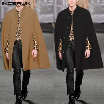 INCERUN Autumn Men Solid Lapel Fashion Cloak Jackets Windbreaker Casual Loose Single Breasted Mens Handsome Cardigan Trench Coat
INCERUN Autumn Men Solid Lapel Fashion Cloak Jackets Windbreaker Casual Loose Single Breasted Mens Handsome Cardigan Trench Coat