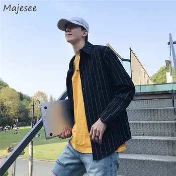 Shirt Men Spring and Summer 2020 New Fashion Striped Long Sleeve Tops Mens Shirts Korean Style Casual White Plus Size Clothes
Shirt Men Spring and Summer 2020 New Fashion Striped Long Sleeve Tops Mens Shirts Korean Style Casual White Plus Size Clothes