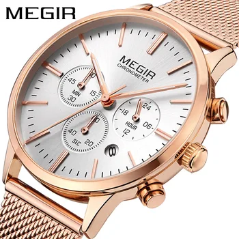 MEGIR Women's Watch Fashion Waterproof Chronograph Quartz Women Watch Women Multi-function Stainless Steel Strap Date Clock
MEGIR Women's Watch Fashion Waterproof Chronograph Quartz Women Watch Women Multi-function Stainless Steel Strap Date Clock