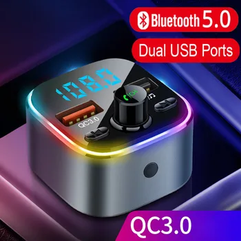 2020 Bluetooth 5.0 FM Receiver Transmitter MP3 Player Handsfree QC3.0 Car Charger Dual USB TF Music Player w/ Colorful Light
2020 Bluetooth 5.0 FM Receiver Transmitter MP3 Player Handsfree QC3.0 Car Charger Dual USB TF Music Player w/ Colorful Light