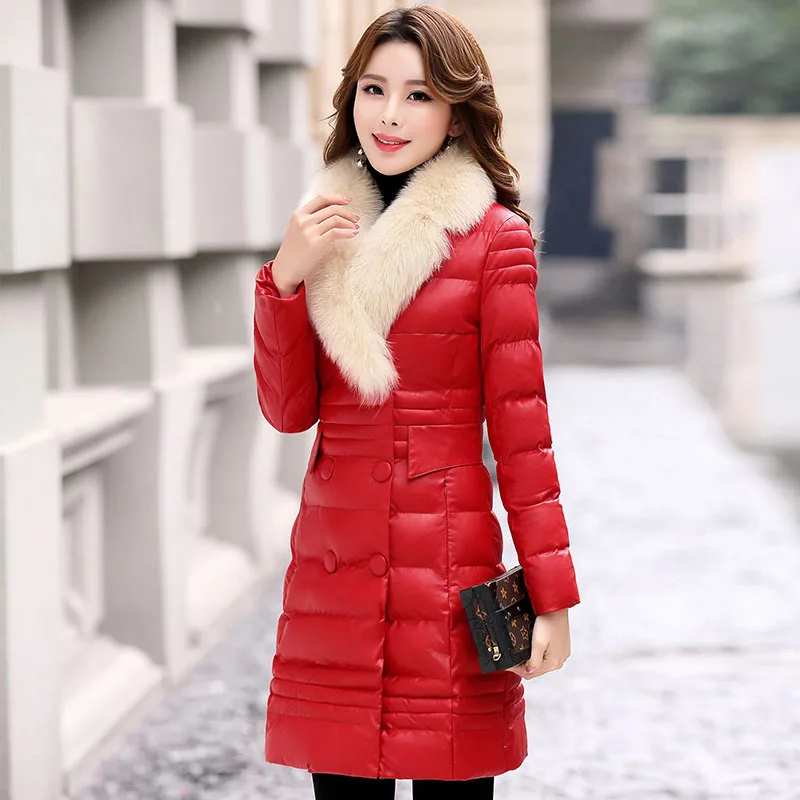 PU Leather Thick Warm Cotton-padded Clothes Women's Winter New Products Korean-style Fashion Slim Fit Slimming Double Breasted M
PU Leather Thick Warm Cotton-padded Clothes Women's Winter New Products Korean-style Fashion Slim Fit Slimming Double Breasted M