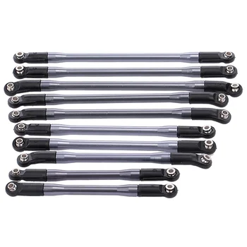 10Pcs/Set Metal Link Set Plastic Rod End for 1/10 RC Crawler Car Axial SCX10 II 90046,Silver
10Pcs/Set Metal Link Set Plastic Rod End for 1/10 RC Crawler Car Axial SCX10 II 90046,Silver
