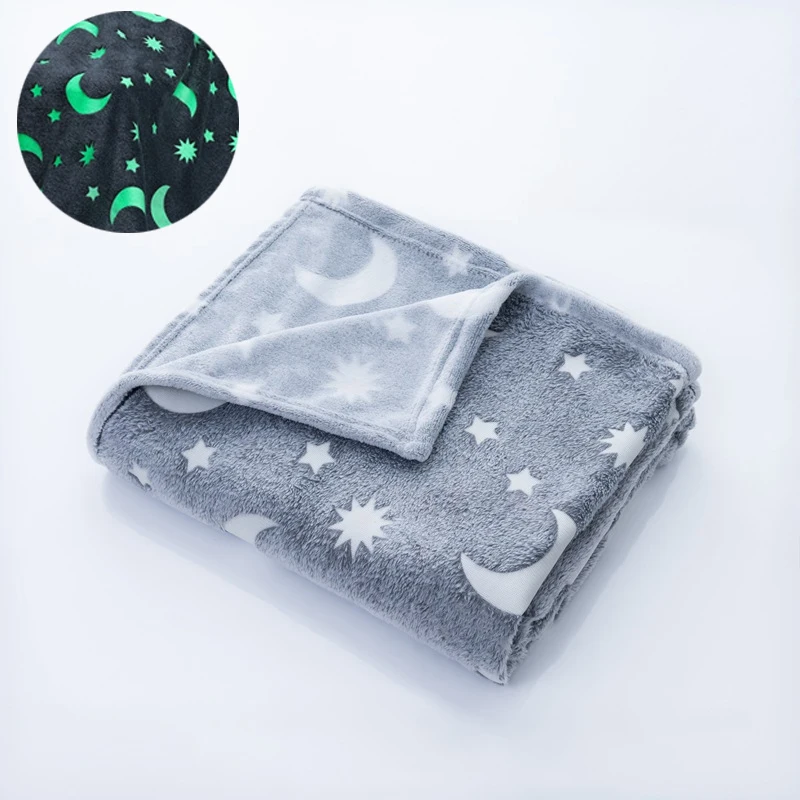 

Double-sided Flannel Luminous Luminous Blanket Fluorescent Rubber Printing Blanket Summer Air Conditioning Quilt