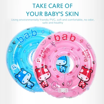 

Inflatable Baby Swimming Ring Newborn Baby Kids Swimming Bath Neck Play Circle Floating Aid Cute Patterns Pool Float Swim Rings