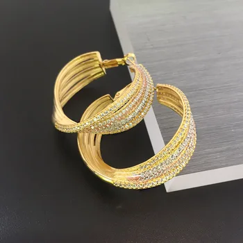 Lanyika Fashion Jewelry Elegant Wreathe Micro inlay Party Earrings Anniversary Banquet Daily Best Gift 
Lanyika Fashion Jewelry Elegant Wreathe Micro inlay Party Earrings Anniversary Banquet Daily Best Gift