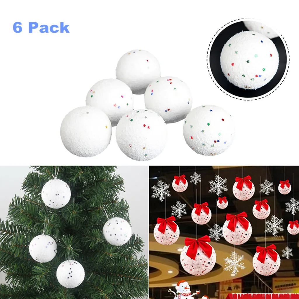 Christmas Tree Decoration Ball 6cm Bubble Star Christmas Ball Pendant 6 Pack Xmas Party Hanging Ball Ornament Home decorations
Christmas Tree Decoration Ball 6cm Bubble Star Christmas Ball Pendant 6 Pack Xmas Party Hanging Ball Ornament Home decorations