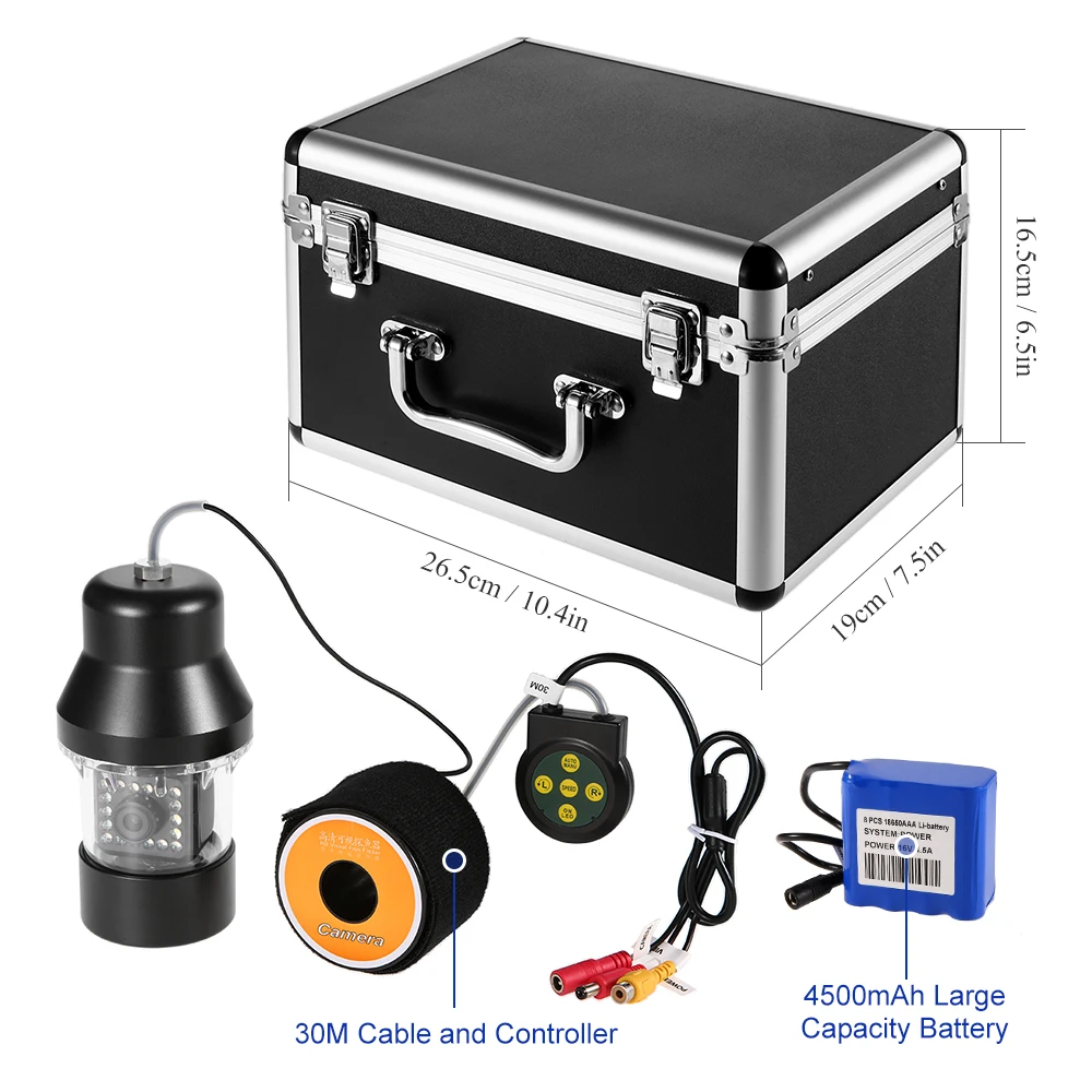 Fishing Camera Video Fish Finder 9 Inch Large Color Screen Waterproof 18 LEDs 360 Degree Rotating Camera Underwater
Fishing Camera Video Fish Finder 9 Inch Large Color Screen Waterproof 18 LEDs 360 Degree Rotating Camera Underwater