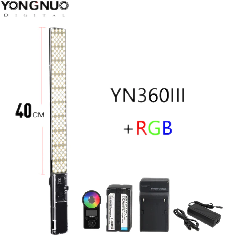 Yongnuo YN360III RGB LED ICE Stick Video light wireless Remote synchronous control Special Scene Supplementary Lighting Mode
Yongnuo YN360III RGB LED ICE Stick Video light wireless Remote synchronous control Special Scene Supplementary Lighting Mode