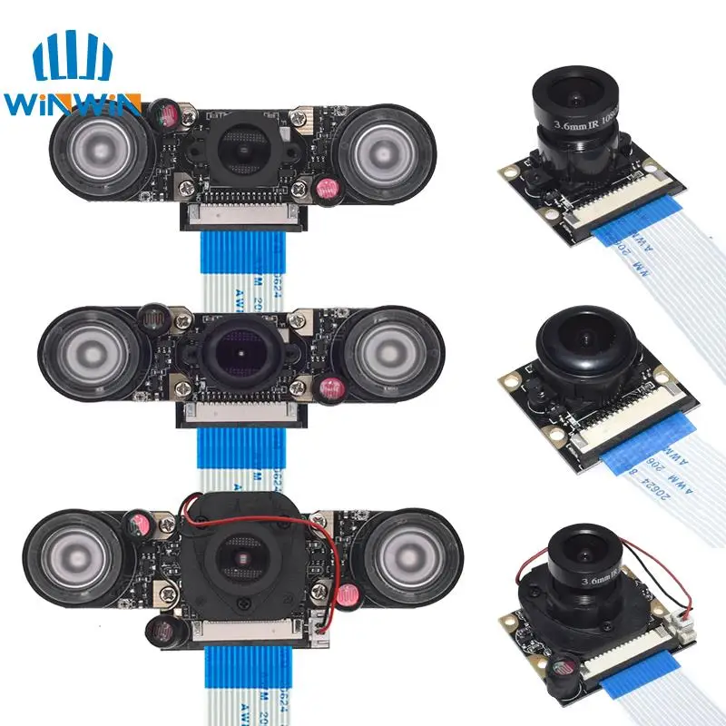 Модуль камеры ночного видения Raspberry Pi 4 Fisheye веб-камера 5 Мп OV5647 с инфракрасным