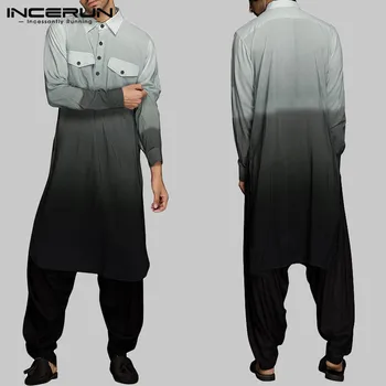 INCERUN Vintage Gradient Men Shirt Cotton Lapel Long Sleeve Pockets 2020 Street Casual Long Shirts Men Arab Muslim Kaftan S-5XL
INCERUN Vintage Gradient Men Shirt Cotton Lapel Long Sleeve Pockets 2020 Street Casual Long Shirts Men Arab Muslim Kaftan S-5XL