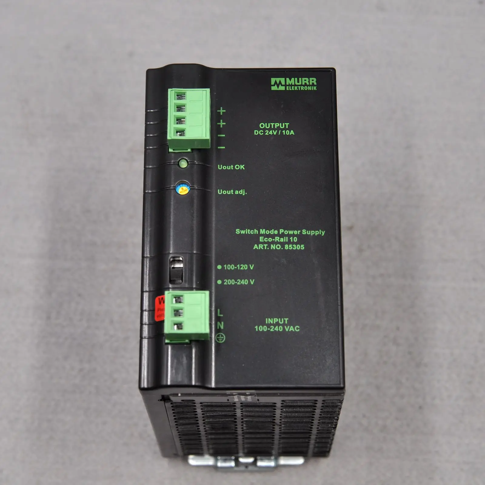 MURR 85305 switching power supply DC24V 10A with instructions without packaging
MURR 85305 switching power supply DC24V 10A with instructions without packaging