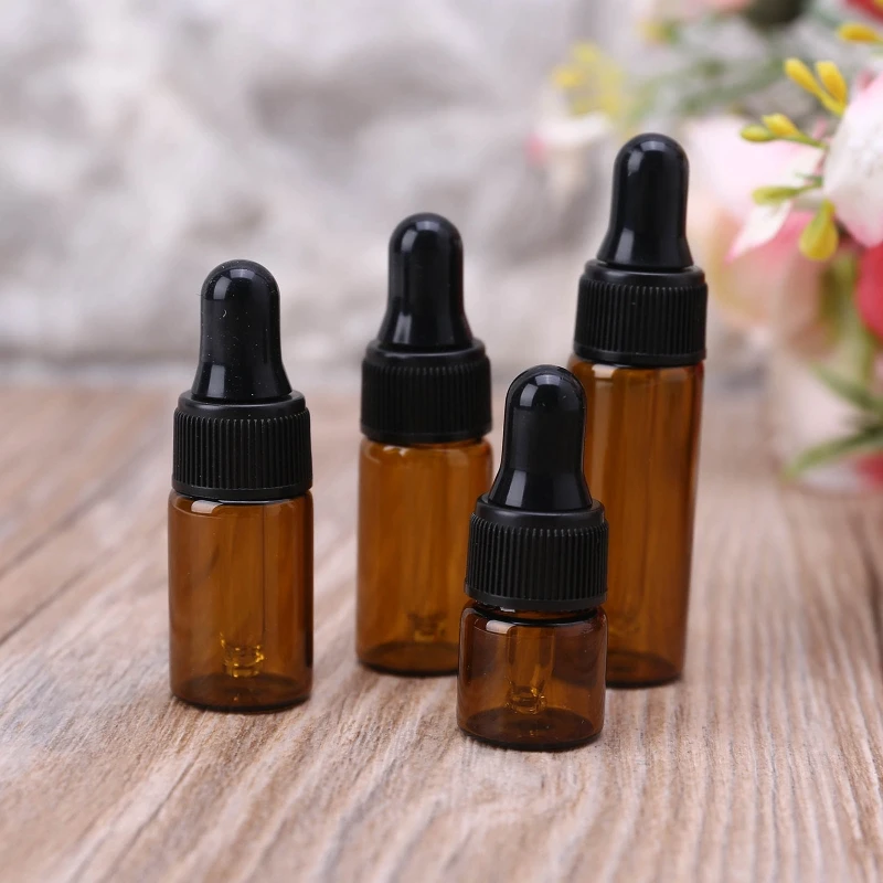 10pcs 1ml 3ml 5ml Amber Glass Dropper Refillable Bottles With Black Cap for Essential Oil Perfume Sample Aromatherapy
10pcs 1ml 3ml 5ml Amber Glass Dropper Refillable Bottles With Black Cap for Essential Oil Perfume Sample Aromatherapy