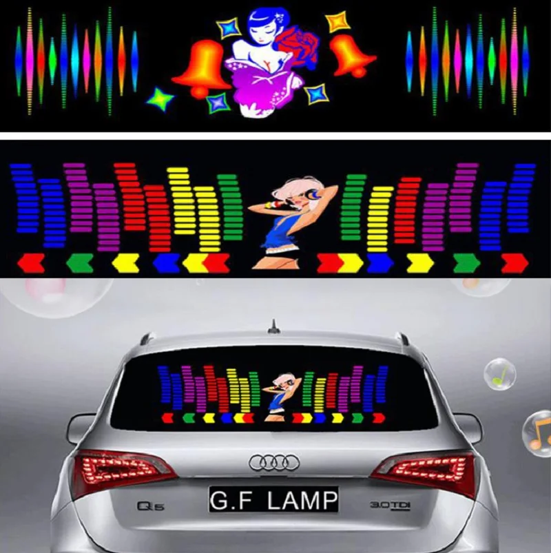 90X25CM Car Music Rhythm LighAudio Light LED Sound Control Light With Music Beat For Rear Window Music Rhythm Beat Lamp Styling
90X25CM Car Music Rhythm LighAudio Light LED Sound Control Light With Music Beat For Rear Window Music Rhythm Beat Lamp Styling