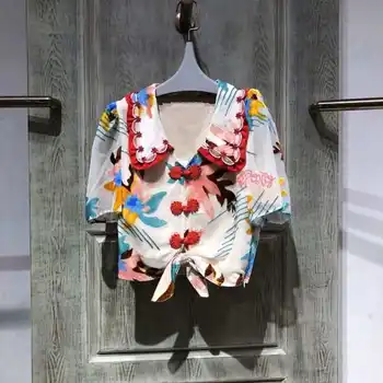 2020 Summer Women's sweet short sleeves Shirts tops B938
2020 Summer Women's sweet short sleeves Shirts tops B938