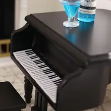 1:12 Dollhouse Mini Furniture Piano Beautiful Handmade Wooden Mini Triangle Piano with Stool for Bookcase Kid Baby Room Play Toy
1:12 Dollhouse Mini Furniture Piano Beautiful Handmade Wooden Mini Triangle Piano with Stool for Bookcase Kid Baby Room Play Toy