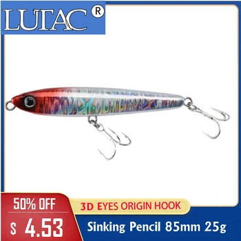 LUTAC 85mm 25g Sinking pencil stickbait wobbler bait fishing sea freshwater lures tackle New Hard Lure Sinking Baits
LUTAC 85mm 25g Sinking pencil stickbait wobbler bait fishing sea freshwater lures tackle New Hard Lure Sinking Baits