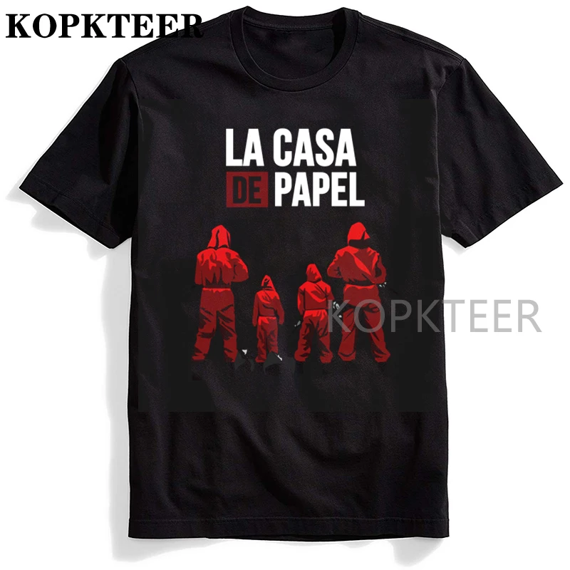 Футболка La Casa De Papel мужская с принтом из фильма ужасы повседневная тенниска 100%