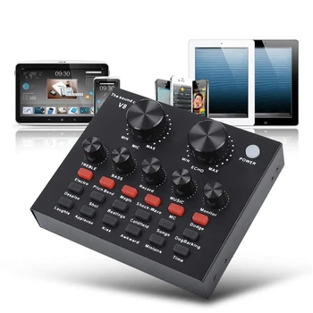V8 PC Voice Chat Singing Live Broadcast Sound Card Home Computer Audio Recording External USB Headset Microphone For Mobile KTV
V8 PC Voice Chat Singing Live Broadcast Sound Card Home Computer Audio Recording External USB Headset Microphone For Mobile KTV
