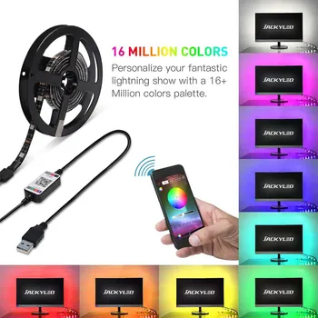 2m Colorful TV Backlight USB RGB ribbon LED Strip Light with BT Smartphone APP Control LED Tape Strip for Home Kitchen
2m Colorful TV Backlight USB RGB ribbon LED Strip Light with BT Smartphone APP Control LED Tape Strip for Home Kitchen
