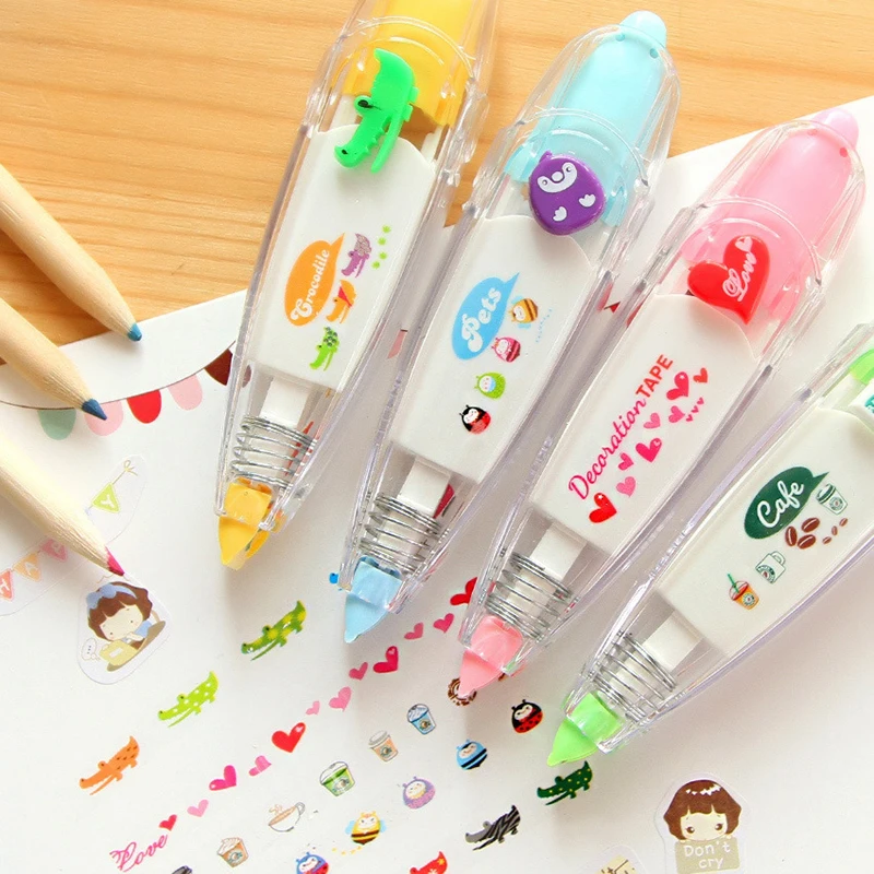 Cartoon Floral Sticker Tape Pen Funny Kids Stationery Notebook Diary Decoration Tapes Label Sticker Paper Decor for Children Toy
Cartoon Floral Sticker Tape Pen Funny Kids Stationery Notebook Diary Decoration Tapes Label Sticker Paper Decor for Children Toy